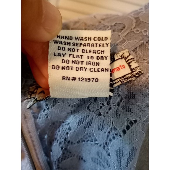 A. Calin Flying Tomato Anthropology Large lavender Lace Bell Sleeve Blou… - Picture 15 of 16